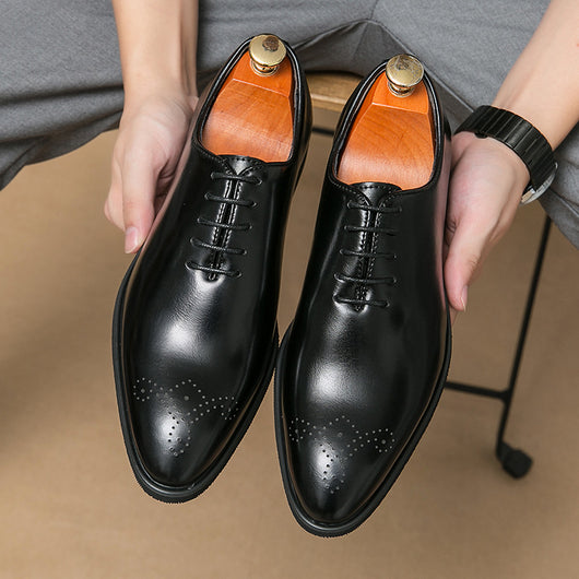 Zapatos de Cuero Elegantes con Cordones - Estilo Formal y Casual