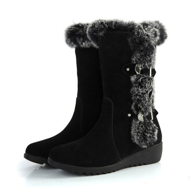 Botas de Invierno Cálidas para Mujer - Botines Forrados en Piel Marrón - Image 10