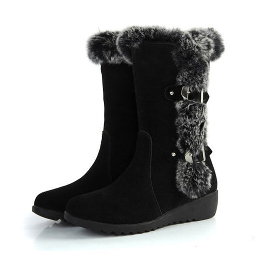 Botas de Invierno Cálidas para Mujer - Botines Forrados en Piel Marrón - Image 10