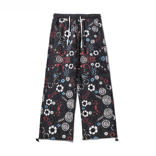 Jeans Estampados con Diseño Floral Doodle para Hombre - Image 5