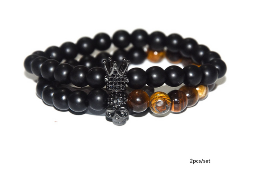 Pulsera de Calavera con Piedras Naturales para Hombre - Image 16