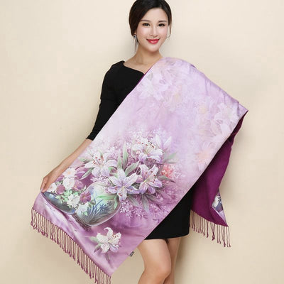 Pashmina de Seda Larga - Chal Elegante Versátil - Image 35