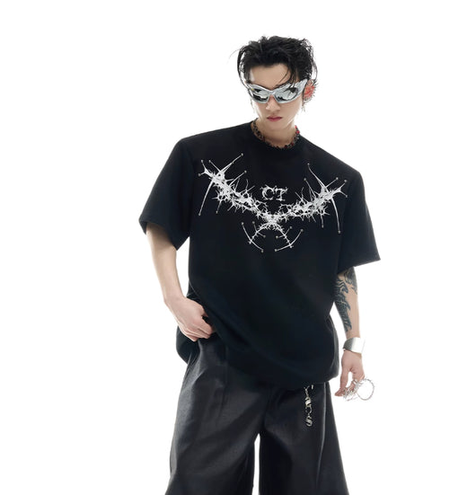 Blusa Suelta con Hombros Acolchados y Cuello Redondo - Image 11