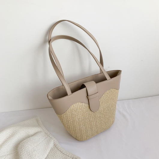 Bolso Tejido de Gran Capacidad con Diseño Patchwork para Mujer - Image 14