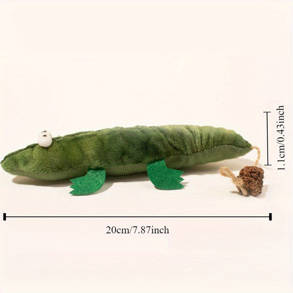 Juguete de Cocodrilo de Peluche con Catnip y Menta para Gatos