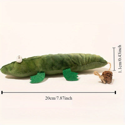 Juguete de Cocodrilo de Peluche con Catnip y Menta para Gatos - Image 2