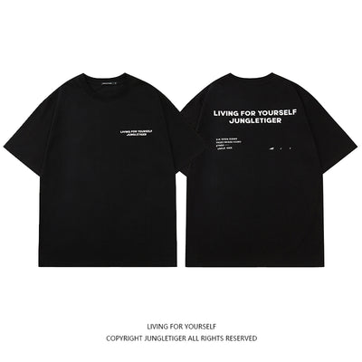 Camiseta de Algodón Puro Suelta con Cuello Redondo - Image 7