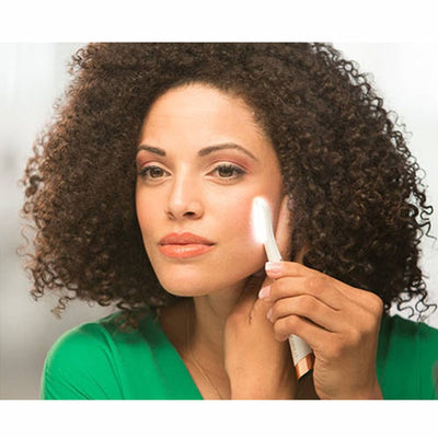Depiladora Facial LED con Exfoliante - Afeitadora Eléctrica Indolora para Cejas y Vello Facial - Image 3