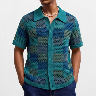 Cardigan de Punto Manga Corta para Hombre