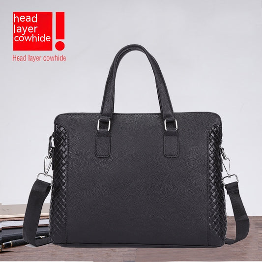 Maletín Ejecutivo de Cuero Genuino para Laptop 14 pulgadas - Bolsa Profesional Horizontal - Image 2