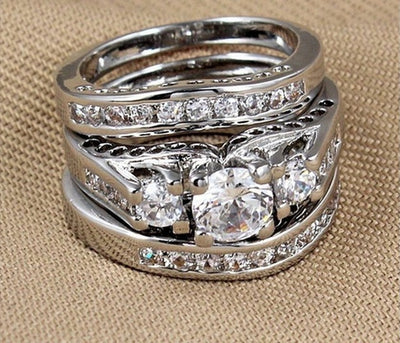 Anillo de Compromiso Zirconia para Parejas - Diseño Europeo Elegante - Image 3