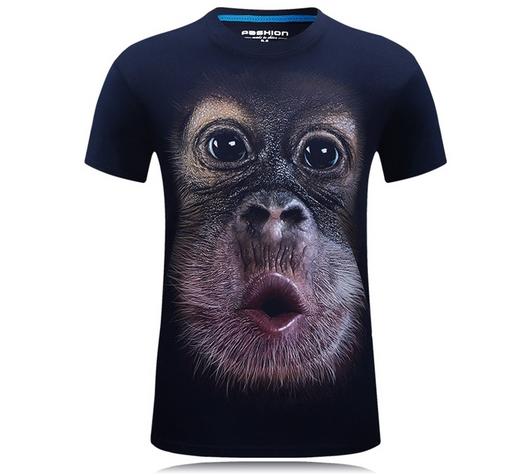 Camiseta Estampada Gorila para Hombre - Manga Corta Primavera Verano - Image 2