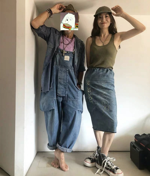Jeans con Tirantes para Hombre