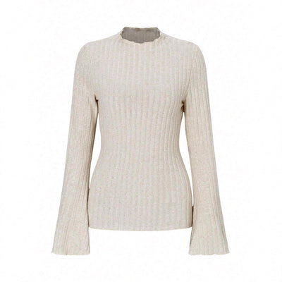 Blusa Manga Larga Cuello Redondo Rayas Texturizadas Ajuste Slim - Image 3