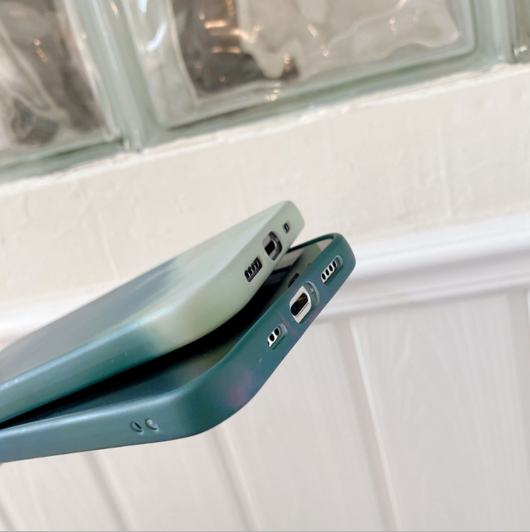 Funda iPhone Degradado Geométrico Pintura al Óleo - Silicona Suave Compatible con iPhone 12, 11, XR y más - Image 8
