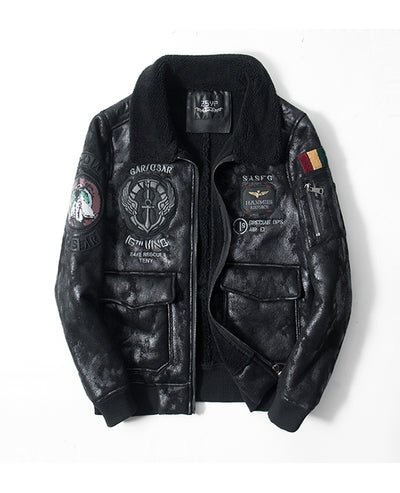 Chaqueta Vuelo Retro Americana con Cuello Solapa y Forro de Terciopelo - Image 2