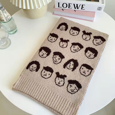 Pañoleta Invernal Estampada con Diseño Cartoon para Mujer - Image 9