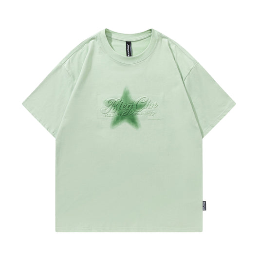Camiseta Retro Unisex de Manga Corta Cuello Redondo - Estilo Clásico Pesado