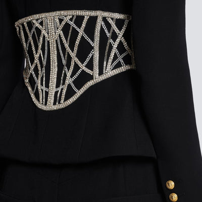 Blazer Ejecutivo para Mujer con Detalles de Diamantes y Efecto Reductor - Image 3