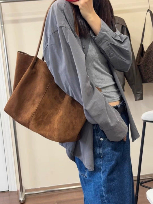 Bolso Tote Retro de Gran Capacidad para Otoño e Invierno - Image 11