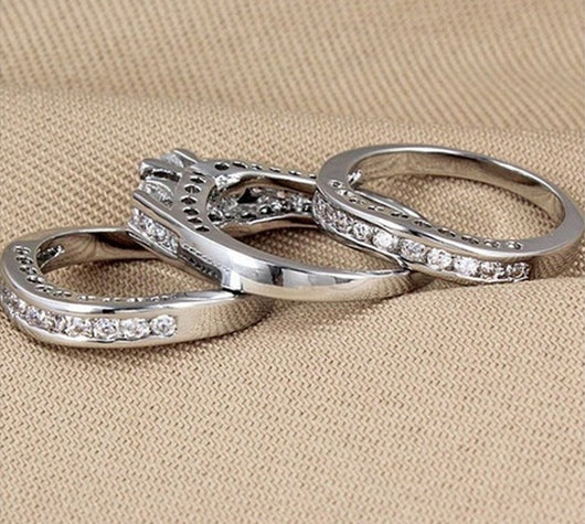 Anillo de Compromiso Zirconia para Parejas - Diseño Europeo Elegante - Image 4
