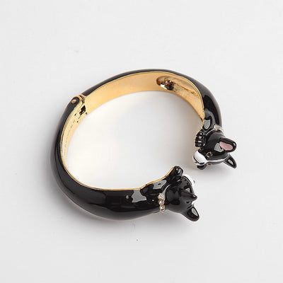 Conjunto de Joyería Esmaltada Qingdao Negro - Pulsera, Collar y Anillo - Image 7