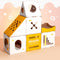 Villa Castillo para Gatos - Casa Corrugada Resistente y Duradera