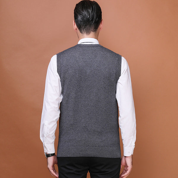 Chaleco de Lana V-Neck para Hombre - Elegancia sin Mangas