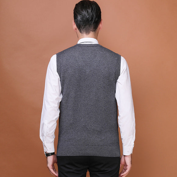 Chaleco de Lana V-Neck para Hombre - Elegancia sin Mangas