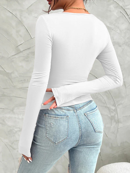 Camiseta Slim Fit de Manga Larga para Otoño e Invierno - Image 12