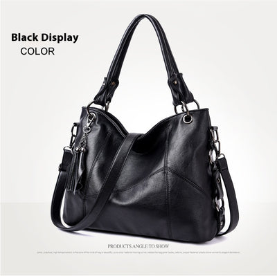Bolso Bandolera de Cuero PU con Detalles de Costura y Borlas para Mujer - Image 35
