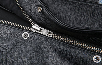 Chaleco de Cuero para Motociclista - Estilo Casual Tallas Grandes - Image 10