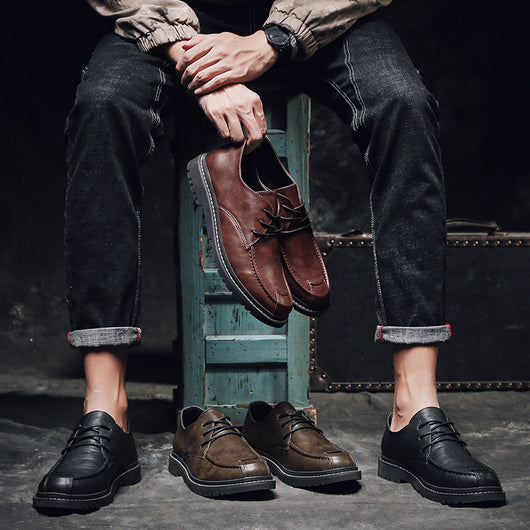 Zapatos de Cuero Elegantes para Hombre - Estilo Británico Versátil - Image 4