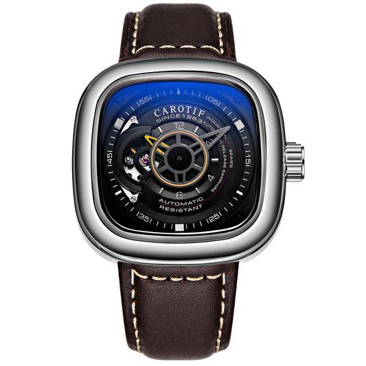 Reloj Mecánico Automático Cuadrado Hueco para Hombre - Estilo Hot Blast Dunk