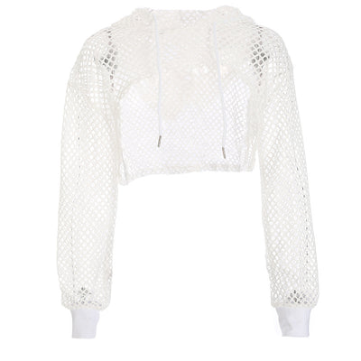 Blusa Transpirable con Encaje Calado y Protección Solar para Mujer - Image 9