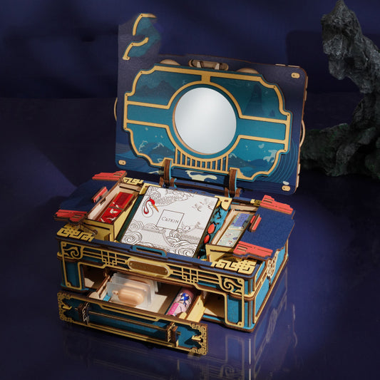 Caja de Maquillaje con Insertos de Madera - Regalo Perfecto para San Valentín - Image 2