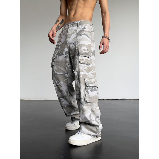 Pantalones Slim Drapeado de Corte Recto Estilo Urbano - Image 2