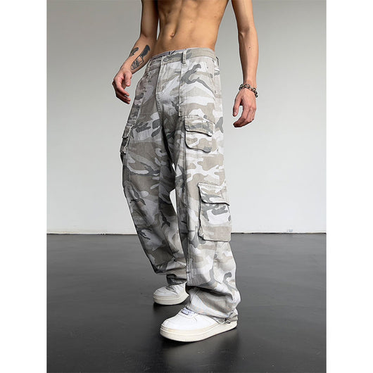 Pantalones Slim Drapeado de Corte Recto Estilo Urbano - Image 2