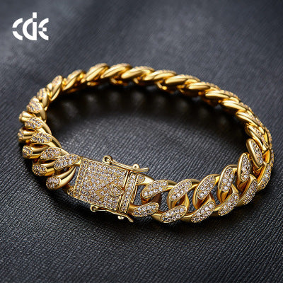 Pulsera Cubana para Hombre | Joyería Estilo Hip Hop de Acero