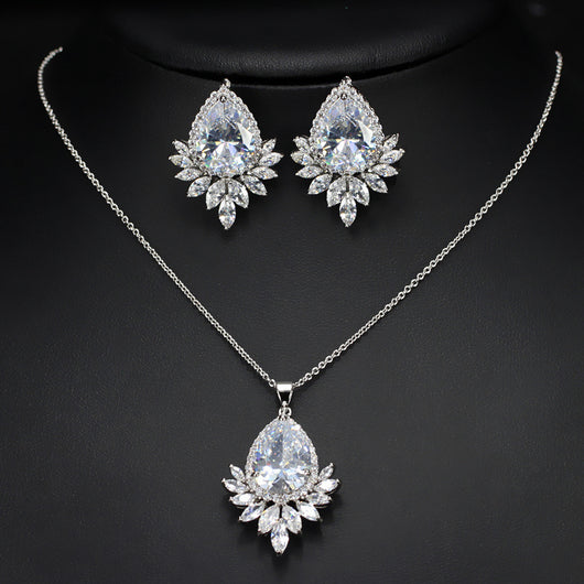Juego de Joyas AAA para Novia - Collar, Aretes y Pulsera de Lujo - Image 2