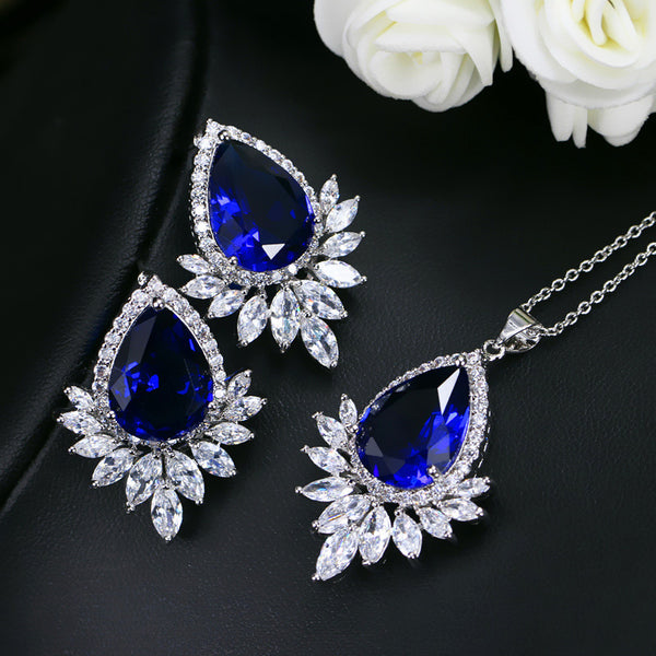 Juego de Joyas AAA para Novia - Collar, Aretes y Pulsera de Lujo