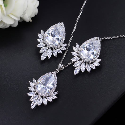 Juego de Joyas AAA para Novia - Collar, Aretes y Pulsera de Lujo - Image 7