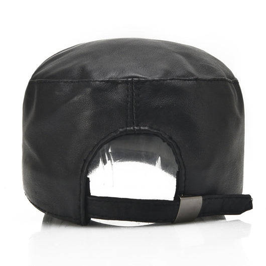 Sombrero Plano de Cuero Fino - Estilo Casual Minimalista - Image 7