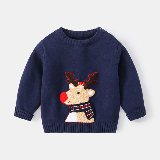 Suéter Navideño Grueso con Reno Cartoon - Abrigo Cálido para Invierno - Image 5