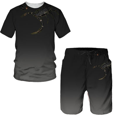 Conjunto de Shorts Casuales para Hombre con Estampado Digital 3D - Image 4