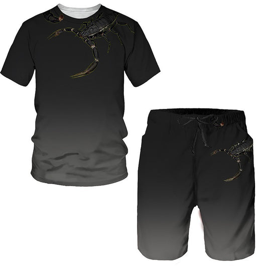 Conjunto de Shorts Casuales para Hombre con Estampado Digital 3D - Image 4