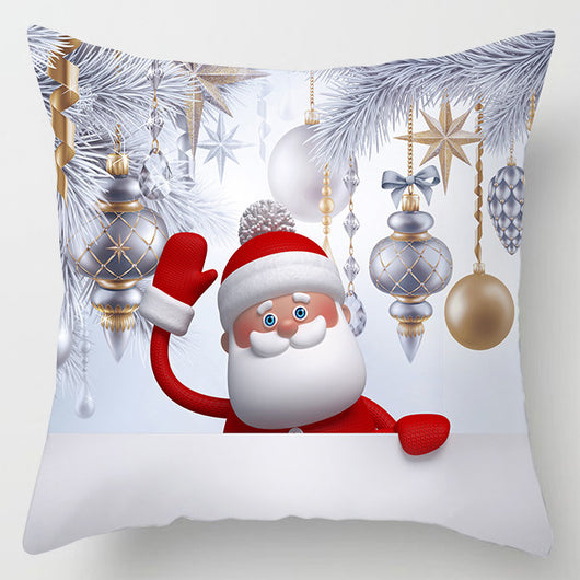 Funda de Almohada Navideña Muñeco de Nieve Tono Melocotón - Image 11