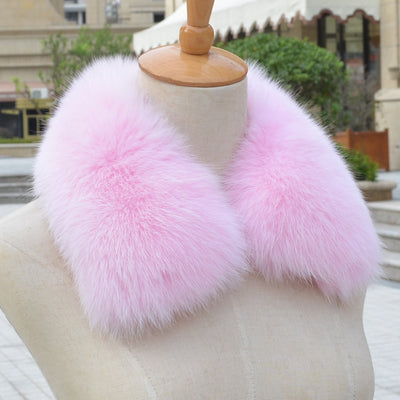 Cuello de Piel de Zorro con Mapache Real Auténtico - Image 3