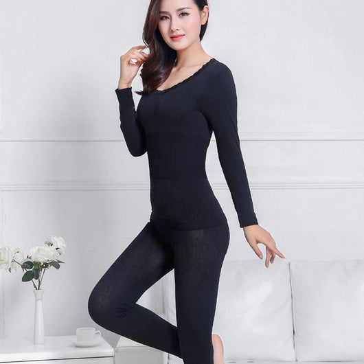 Conjunto de Ropa Térmica Interior de Algodón para Mujer - Image 10