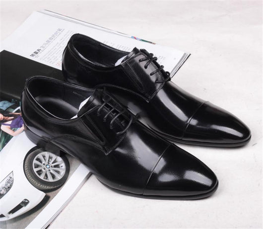 Zapatos de Vestir Ejecutivos con Punta Afilada - Estilo Británico Premium - Image 8